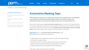 PPM Industries - Automotive Masking Tapes