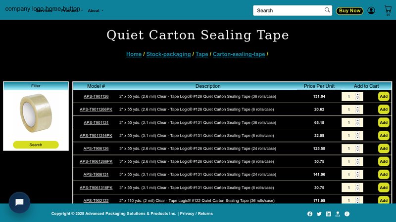 Quiet Carton Sealing Tape Quiet carton sealing tape
