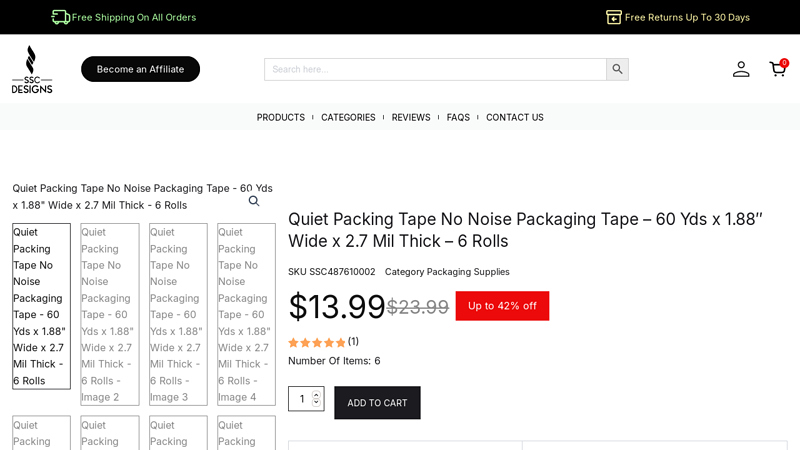 Quiet Packing Tape No Noise Packaging Tape Quiet shipping tape