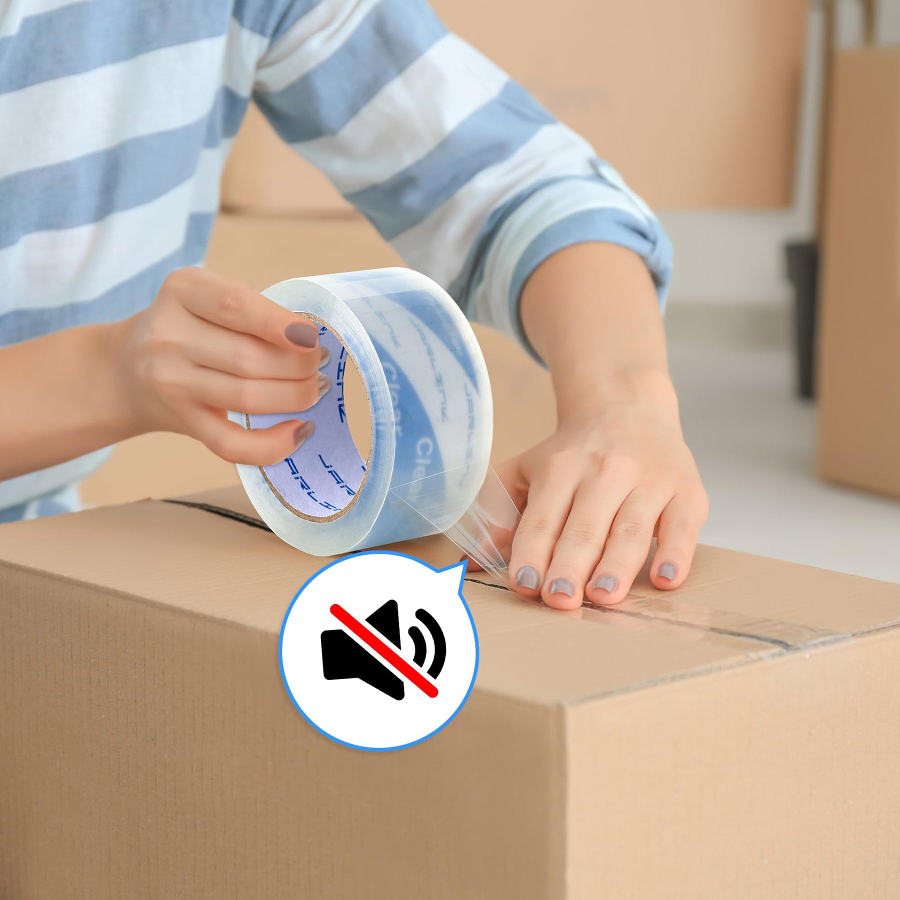 A stock image illustrating Silent packing tape concepts