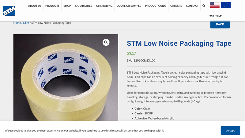 STM Low Noise Packaging Tape Low noise carton sealing tape