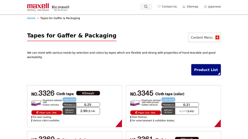 Tapes for Gaffer & Packaging Gaffer tape