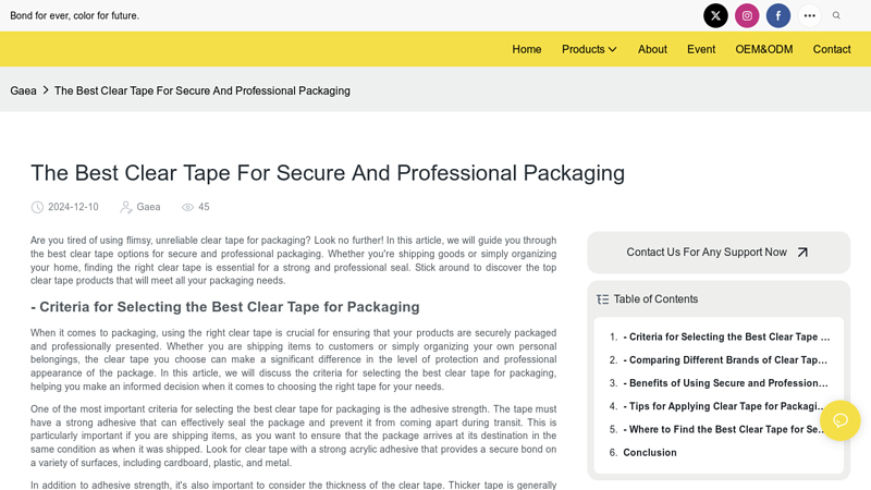 The  Clear Tape for Secure and Professional Packaging Super clear strong packing tape