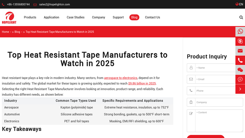 Top Heat Resistant Tape Manufacturers to Watch in 2025 Heat Resistant Aluminum Tape