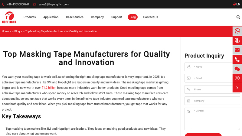 Top Masking Tape Manufacturers for Quality and Innovation Blue painters tape