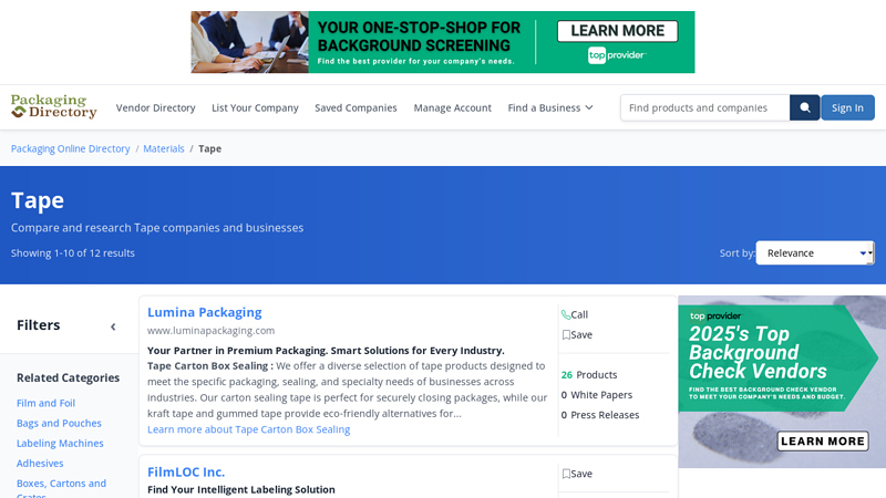 Top Tape Providers Clear strong adhesive tape