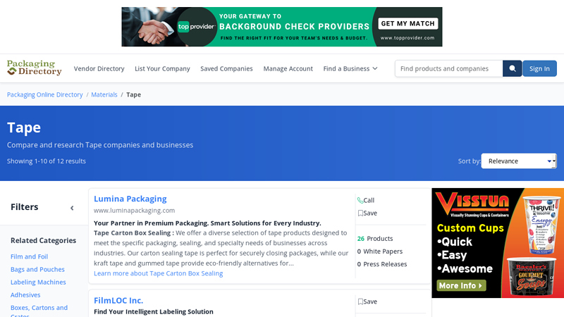 Top Tape Providers Strong adhesive carton tape