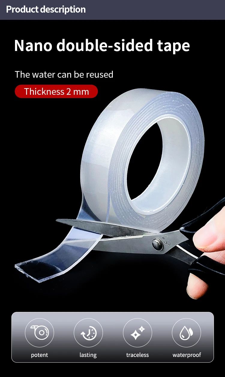 Washable nano tape specifications