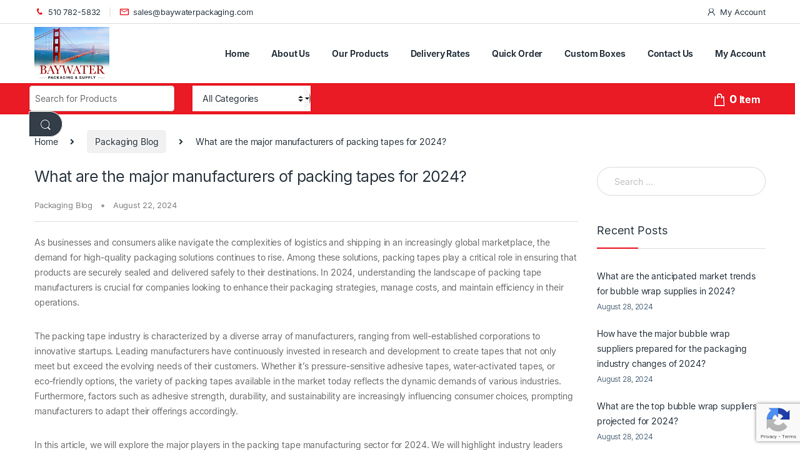 What are the major manufacturers of packing tapes for 2024? Quiet packing tape