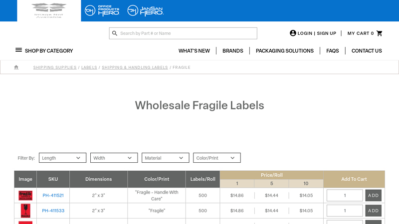 Wholesale Fragile Stickers Fragile sticker tape