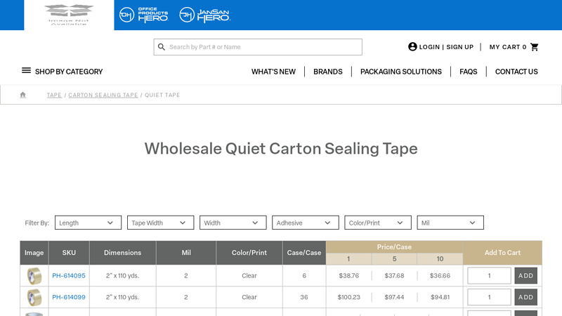 Wholesale Quiet Carton Sealing Tape Low noise industrial tape