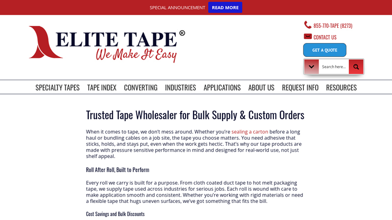 Wholesale Tape Manufacturer & Adhesive Tape Supplier Low noise tape for packaging